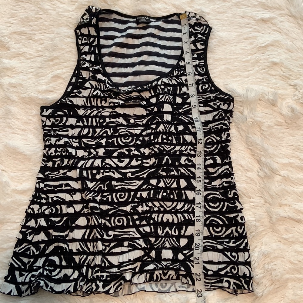 Tribal Ruffle Tank Top - Picture 6 of 6